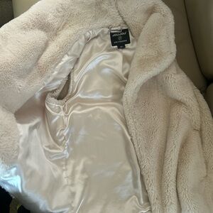 Vintage jou Jou Women's Soft Cream Teddy Jacket